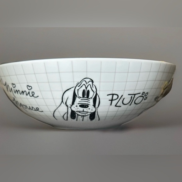 Disney Sketchbook Mickey & Friends 9.5" Salad Serving Bowl Donald Goofy - Picture 4 of 9